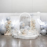 Aperturee - White Inflatable Mirror Ball Giant Balloon for Decor